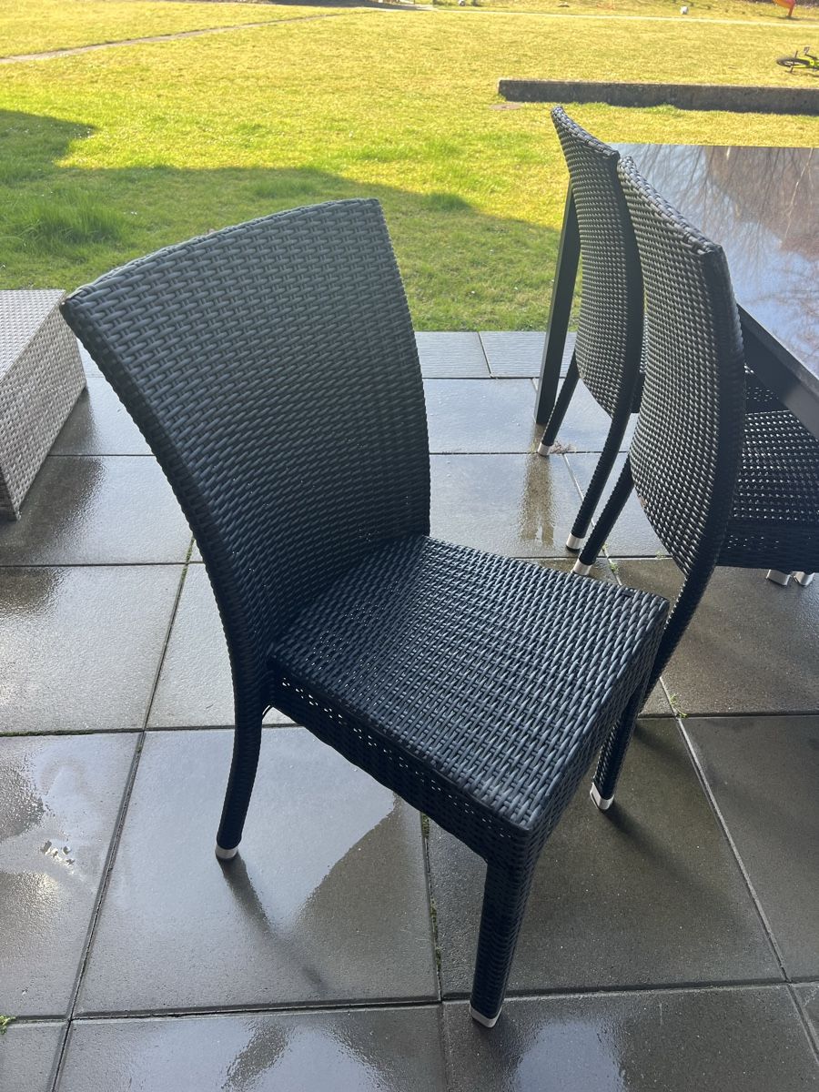 Set de table et chaises: Grosse Gartentischgruppe Granitplatte mit 6 Stühlen – D'occasion à Wetzikon ZH par man_2pd5 7