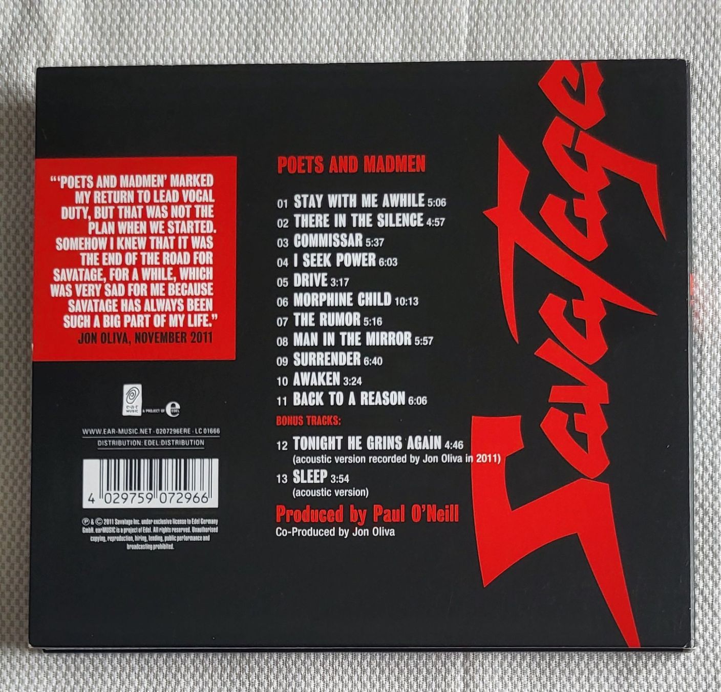 CD: Savatage - Poets and madmen – Usato da Villars-sur-glane venduto da Epsilonhike 1