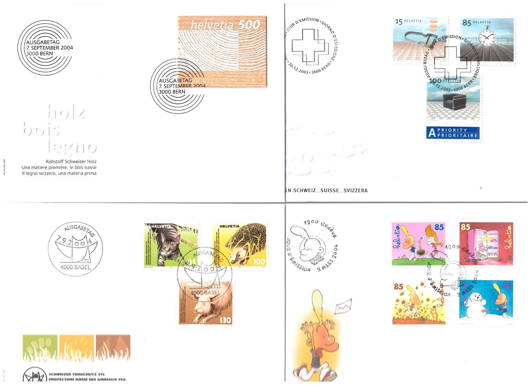 Tutti i francobolli: 2004 FIRST DAY COVER – Usato da Dübendorf venduto da Piero2