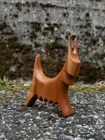 Vintage Holz Ziege signiert