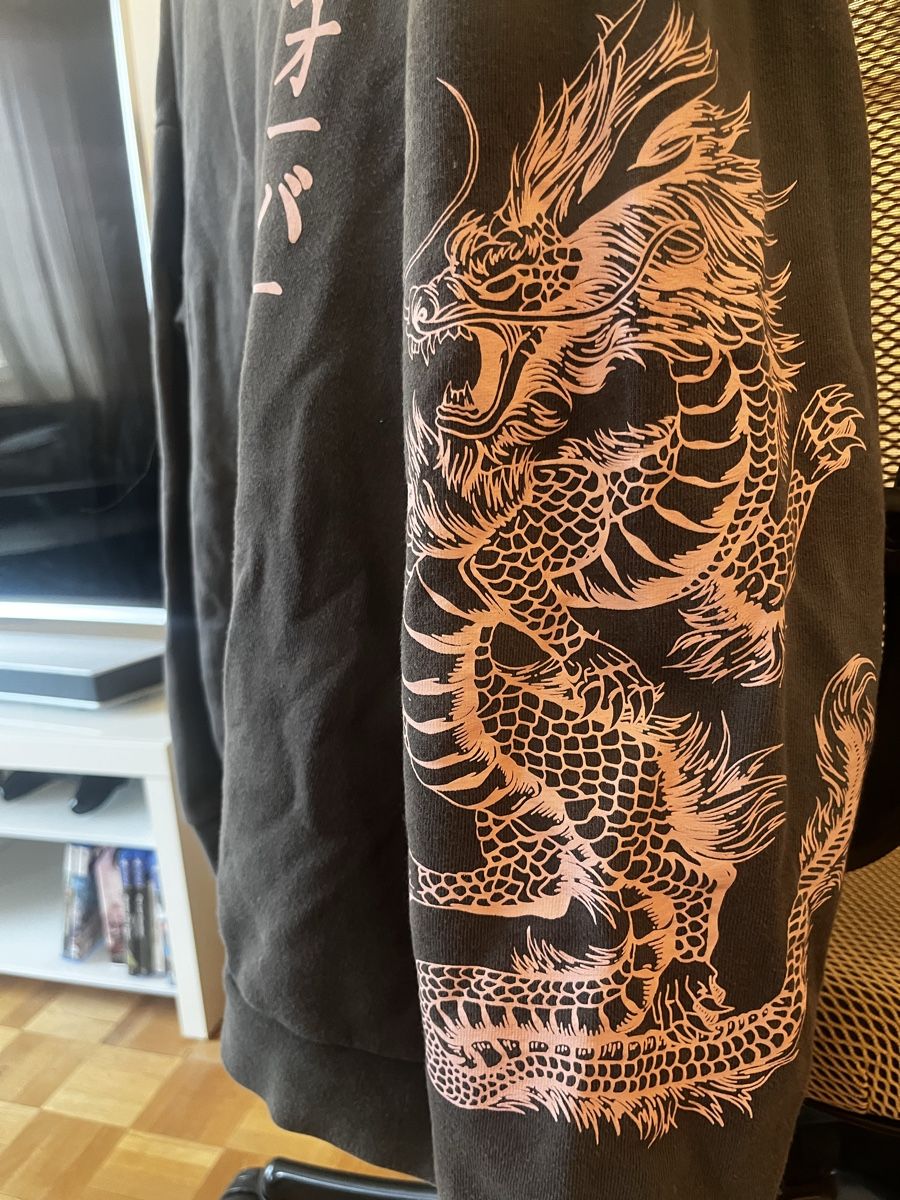 Maglioni & Felpe: Grauer Pullover mit Drachen Motiv – Usato da Zürich venduto da J.Bogdan 1