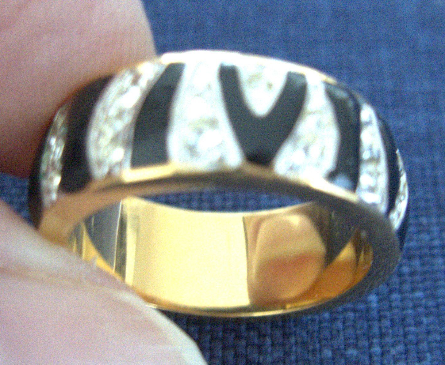 Anelli: Ring Modeschmuck, wahrscheinlich edco, Emaille/Glassteine – Usato da Rheinfelden venduto da bigi0956