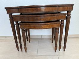 Mid-Century Vintage 3 Beistelltische aus Mahagoni