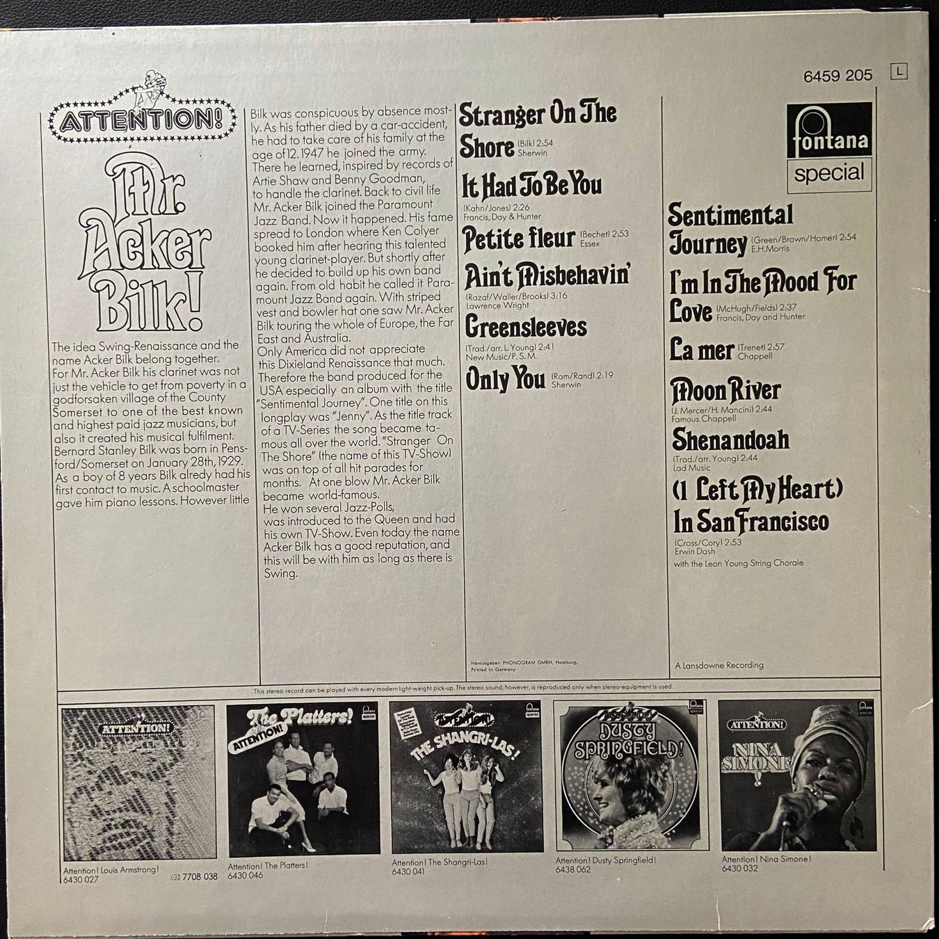 Dischi in vinile: Mr. Acker - Attention – Usato da Feldbach venduto da CDF10 1