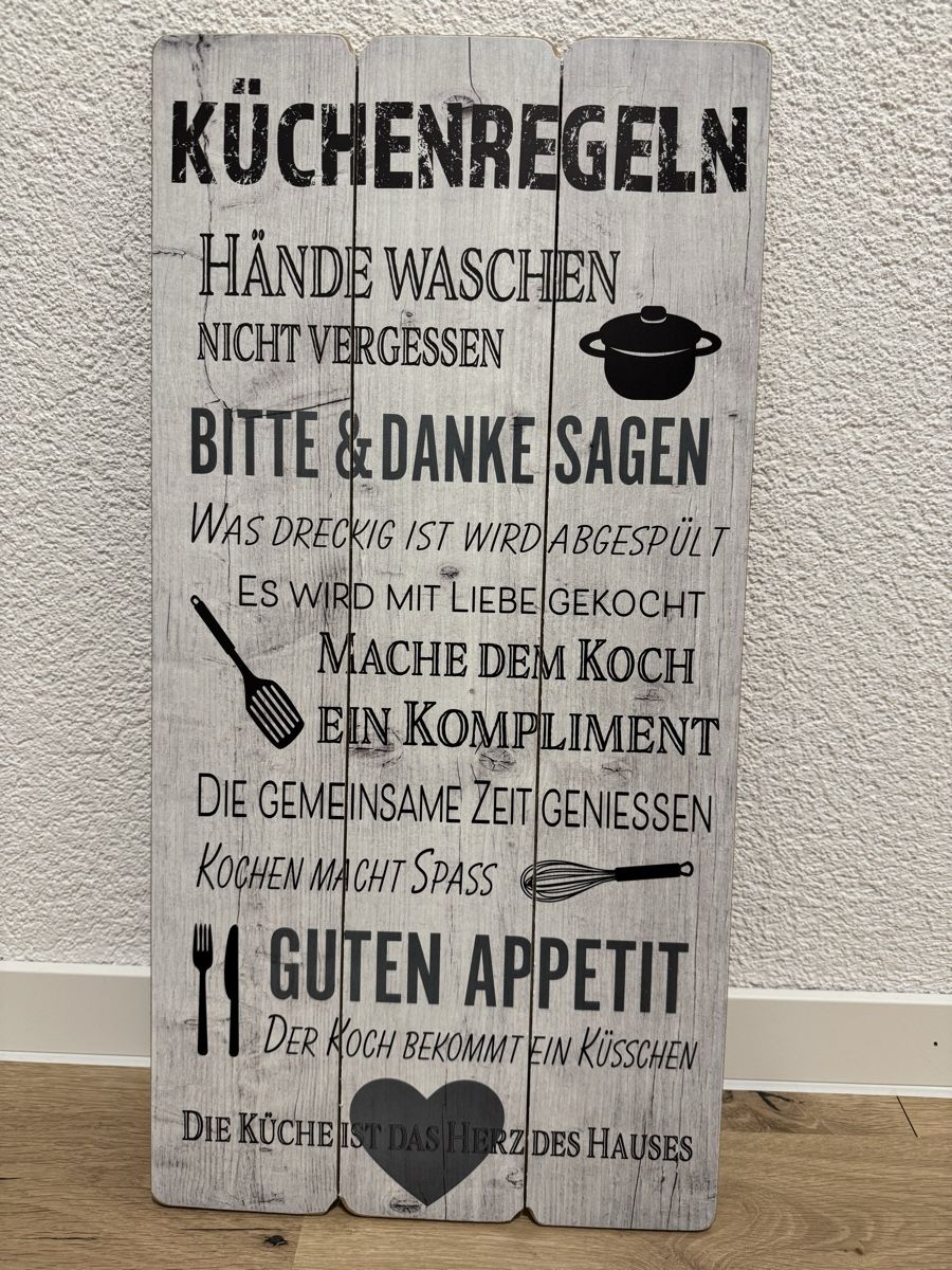 Foto & Immagini: Bild - Küchenregeln – Nuovo (secondo la descrizione) da Dottikon venduto da Angii.Smile