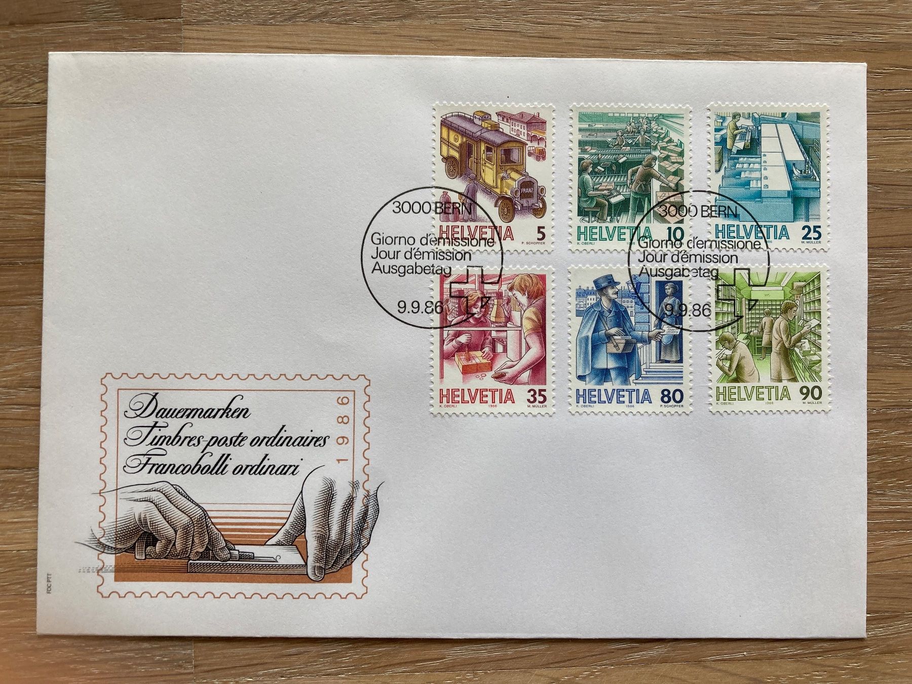 Tutti i francobolli: Ersttagsbrief FDC Schweiz – Original – Usato da Vallamand venduto da sugoi3012