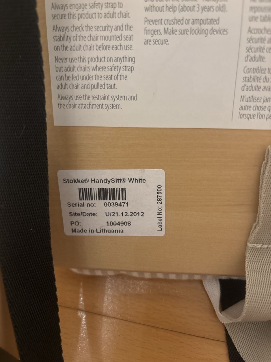 Stokke Seggioloni: Stokke Handy Sitt white – Usato da Hofstetten SO venduto da kar_2l9m 3