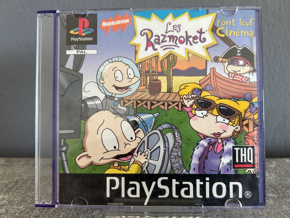 Jeu PS1/PS2 Les Razmoket Font Leur Cinéma - Version Française - Boîtier Cassé Mais Jeu Complet