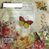 Serviette portrait of butterfly (1157) 2Stk.