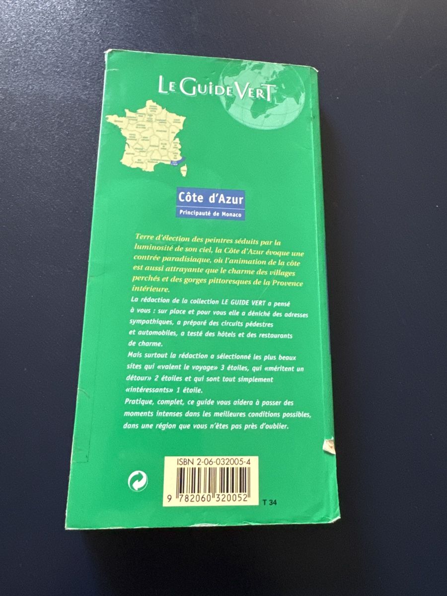 Libri: Guide Vert Michelin Côte d'Azur – Usato da moudon venduto da jaunejaunelapinjaune 1