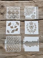 Neues 6er  Set Malschablonen  Shabby Chic