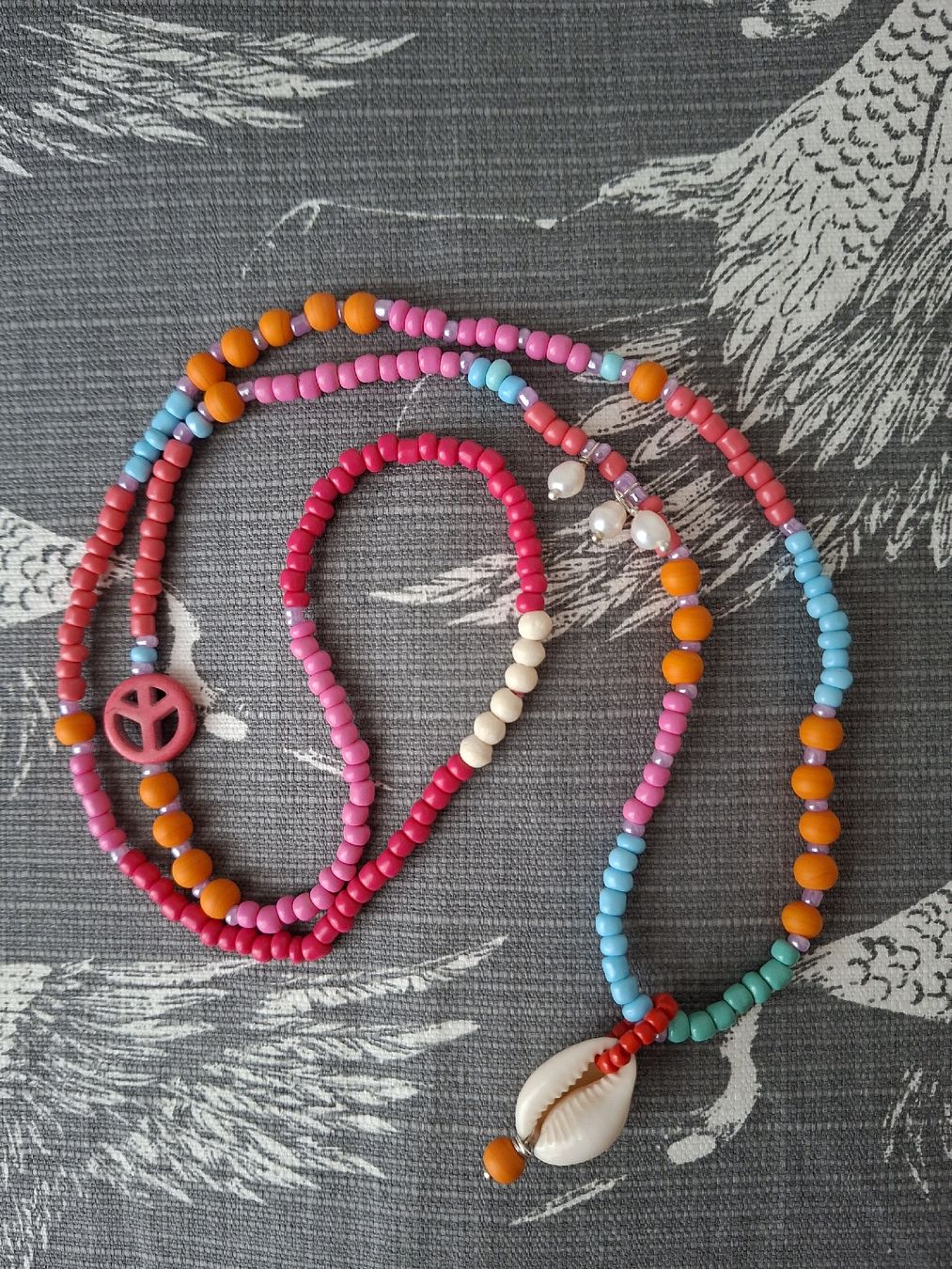 Ketten: Boho Kette Muschelkette Kauri Peace  – Neu (gemäss Beschreibung) aus Remetschwil von littleredboots 1