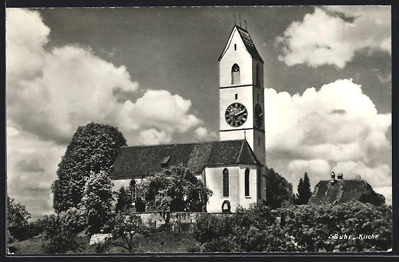 Cartoline postali: AK Suhr, Blick auf die Kirche – Usato da Berlin venduto da bartko-reher