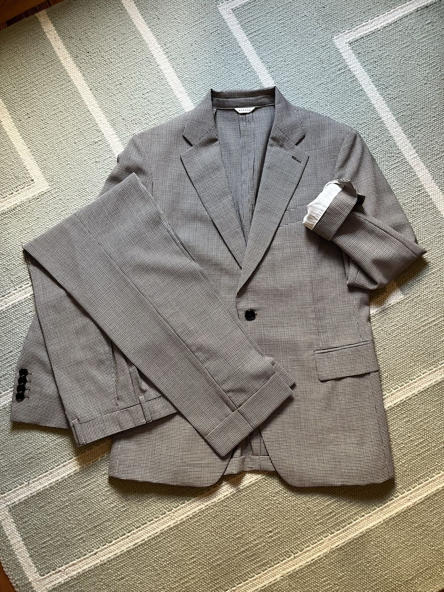 Anzüge: Fursac Summer Suit Virgin Wool Beige Cream Brown Checked – Neu (gemäss Beschreibung) aus Genève von ela_fg88