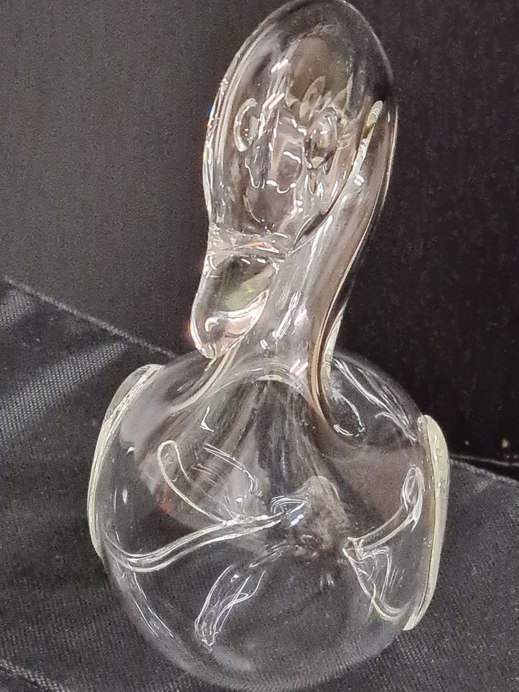 Figuren: Glas Figur Schwan, innen hohl, diagonal 14 cm – Gebraucht aus Amriswil von kleindeko 6