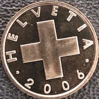 1 Rappen 2006 stgl. / aus Münzsatz