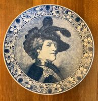 Delft Wandteller Rembrandt Offizier Holland, Vintage!