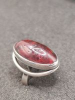 Vintage 925er Silber Ring mit Natur Bernstein 80er Top