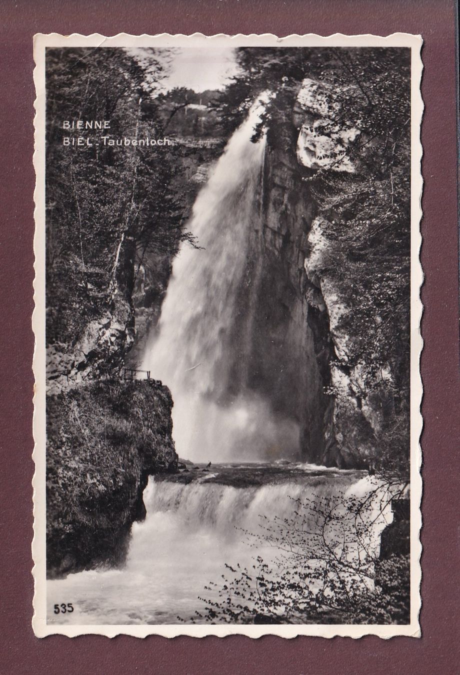 Ansichtskarten: BIEL - Taubenloch - 1948 – Gebraucht aus Pully von nicecards