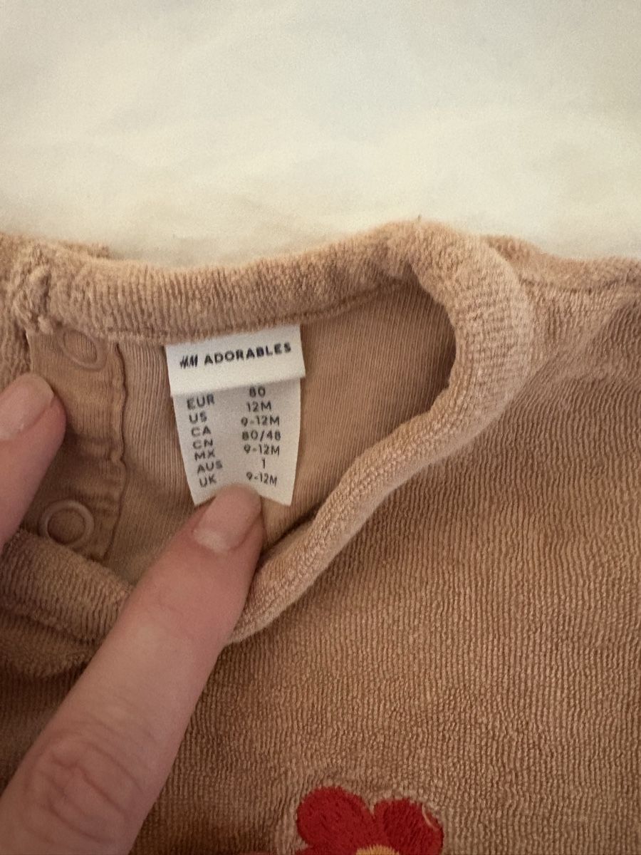 H&M Pagliaccetti: Strampler H&M Adorables Frottee – Usato da Zürich venduto da Evesophie 1