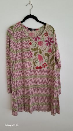 Gudrun Sjödén Robe tunique en modal, Taille L, motif fleuri