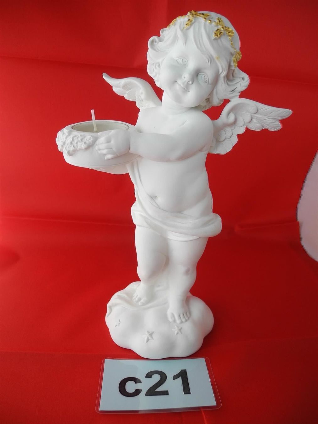 Statuette: Engel mit Goldkranz, Nr. c21 – Nuovo e nell'imballaggio originale da Kottwil venduto da Crazyrolf