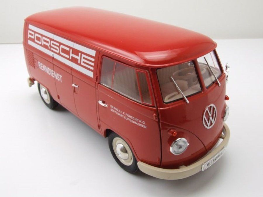 Volkswagen Modellautos: VW T1b Lieferwagen 1961-1963 "Porsche Renndienst rot / weiss – Neu und originalverpackt aus Gerlafingen von espero88 7