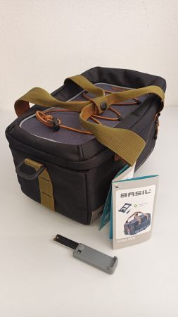 BASIL  Miles MIK Gepäckträgertasche, grau/schwarz / 7 Liter