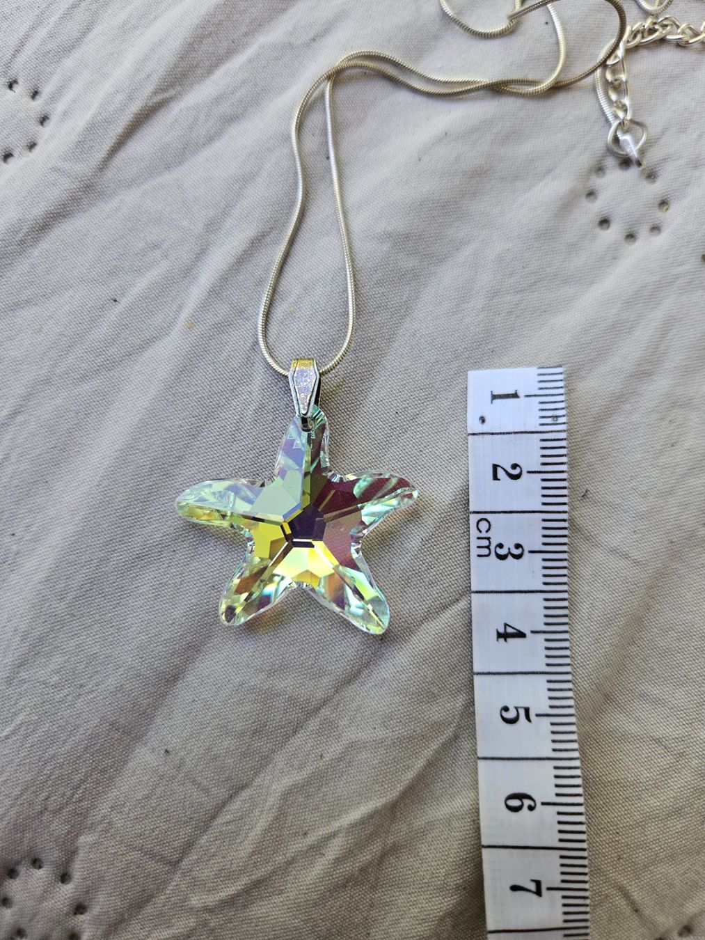 Swarovski Catenine: Swarovski Halskette echt Silber mit Stern – Usato da Gränichen venduto da Zmoonlight 1