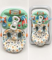 Laufwagen Babysitz Spielcenter lustige Tierli-Muster, super 