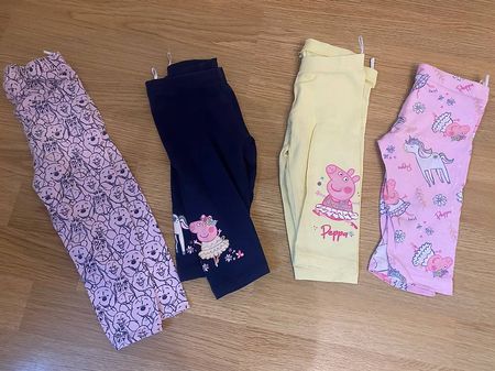 Leggings Set 4 Stück, Gr.92, Peppa Pig & Winnie Pooh Mädchen