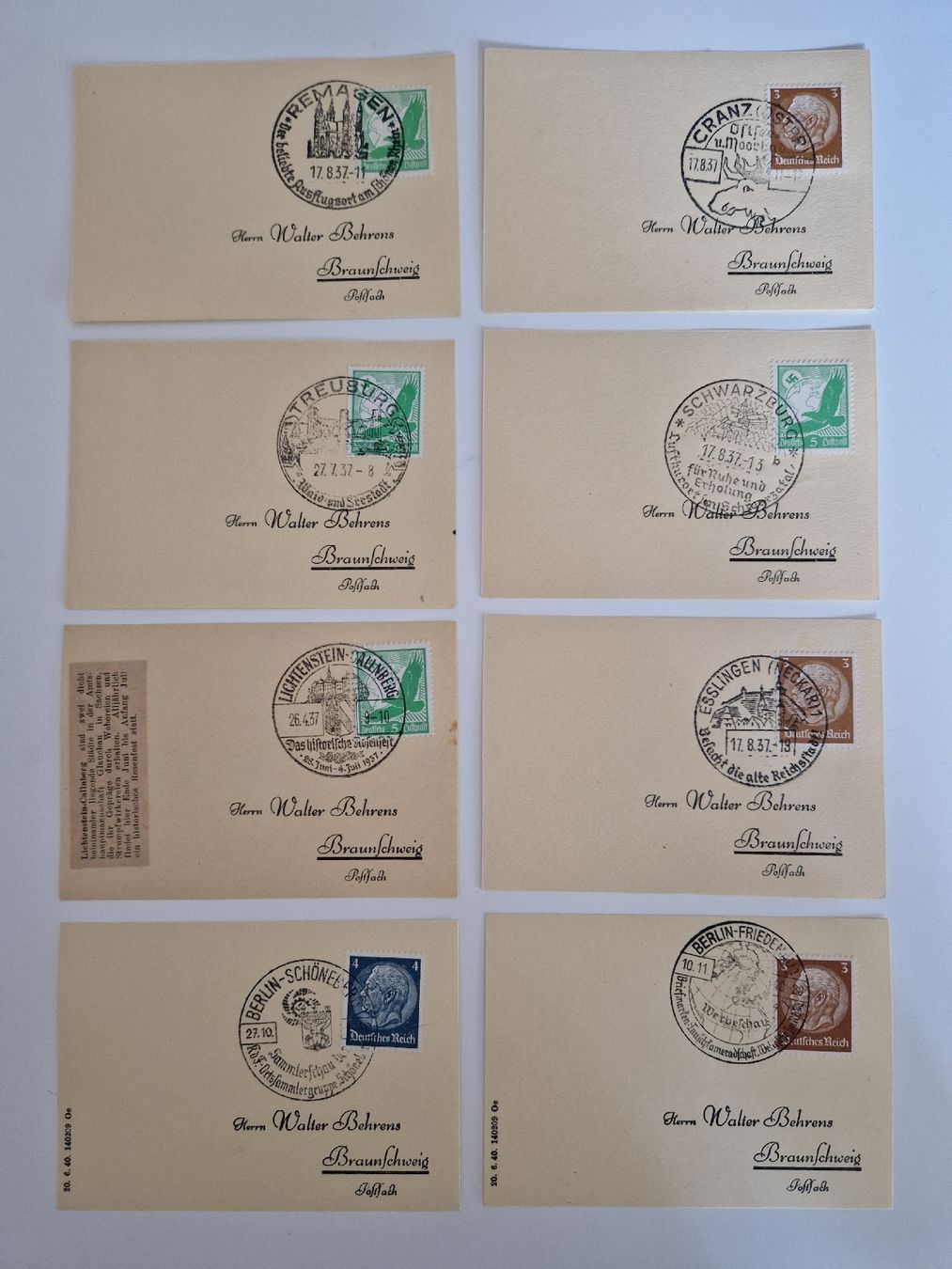 Alle Briefmarken: Deutsches Reich Briefmarke 1937 – Gebraucht aus St. Gallen von Enrico_SG