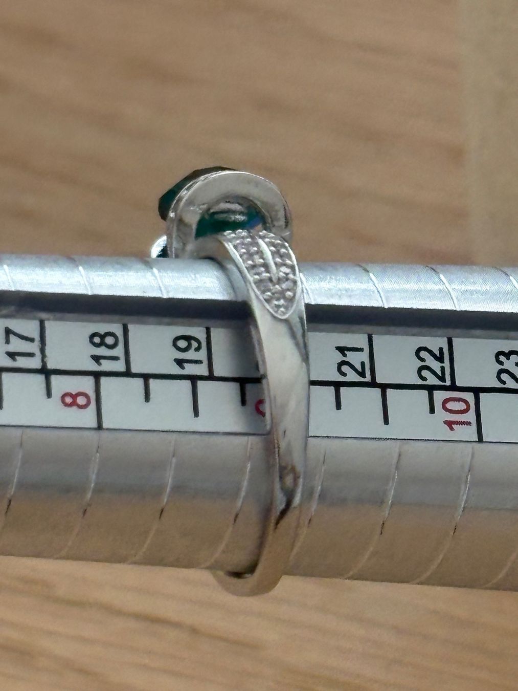 Anelli: Luxus Elegante Gr.19/9 Ring Farbe: Silber/ Grün – Nuovo (secondo la descrizione) da Biel-Bienne venduto da Roserosse13 7