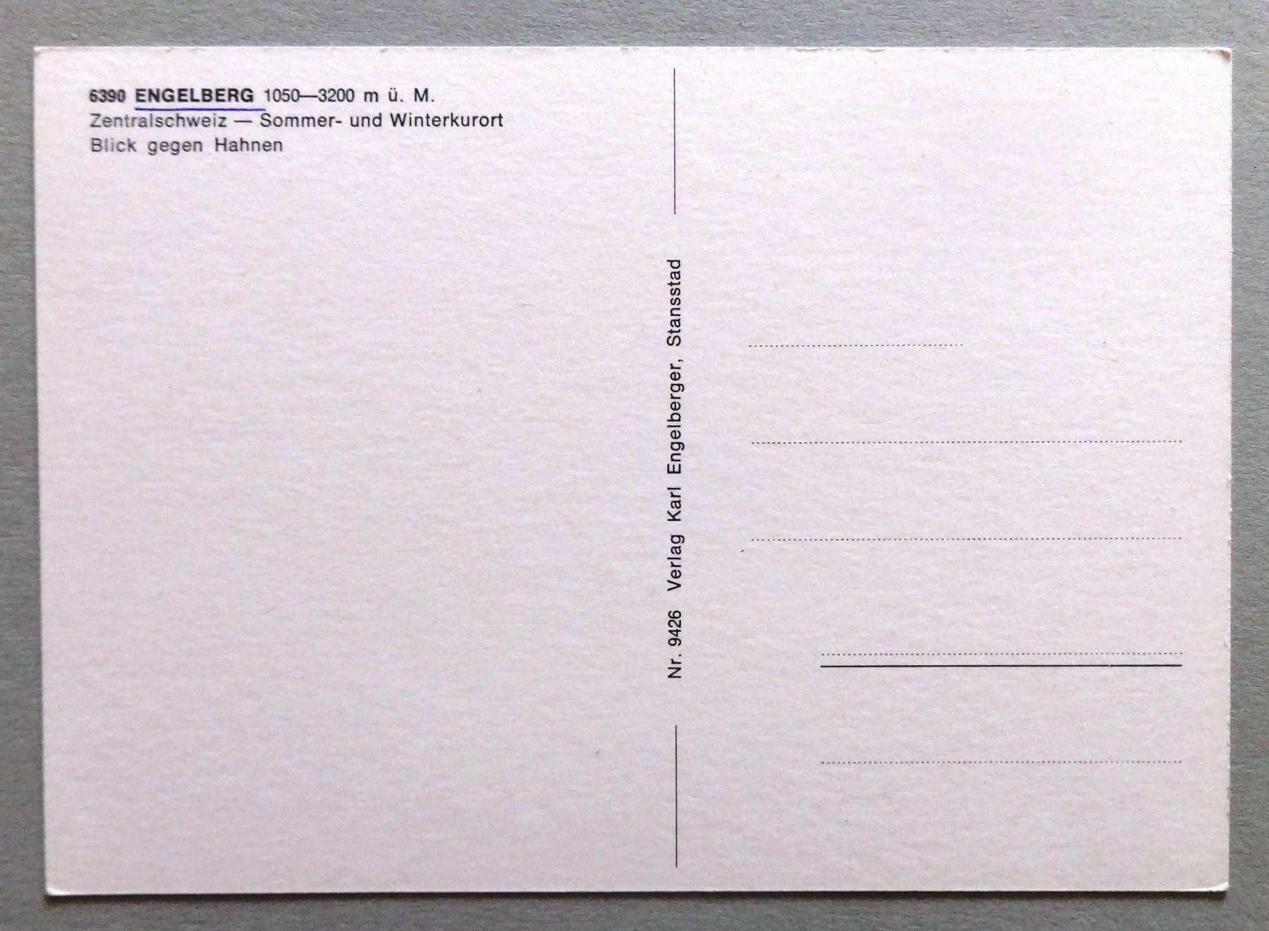 Cartes postales: Engelberg 1050-3200 m ü.M. – D'occasion à Fétigny par Billy2miny 1