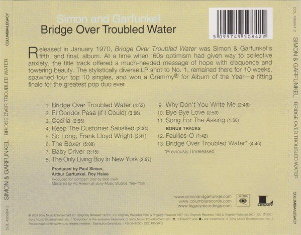 CD: Simon & Garfunkel: Bridge over Troubled Water CD Bonustracks – Nuovo (secondo la descrizione) da Steinhausen venduto da Vilivinili 1