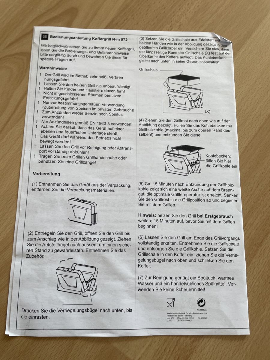 Grills: Originalverpackter Koffergrill Kohlegrill – Neu und originalverpackt aus Zürich von telefonalarm 1