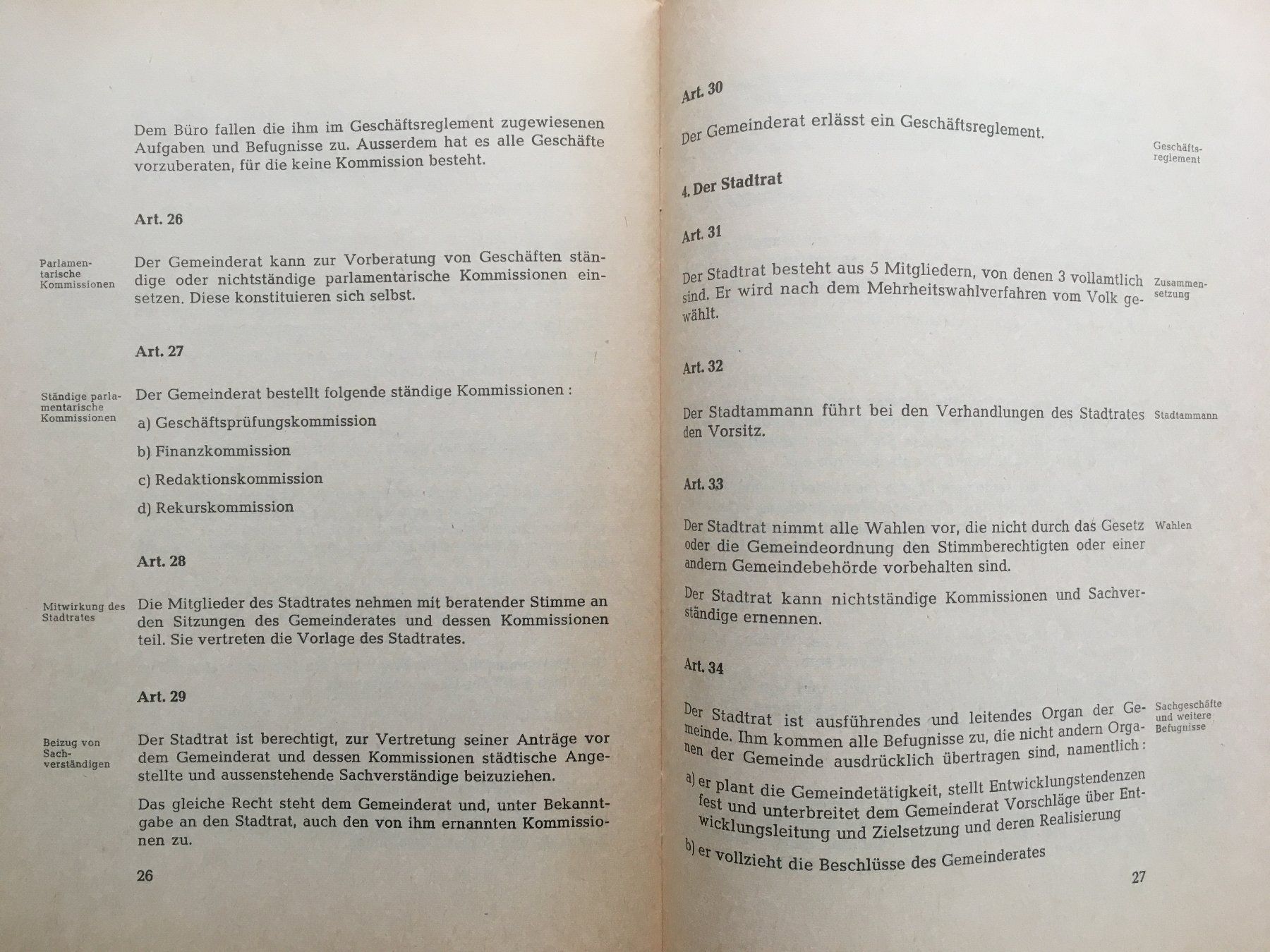 Libri: Totalrevision Gemeindeordnung Stadt Grenchen (1973) – Usato da Grenchen venduto da Kogi7 5