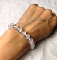 Bracelet en quartz fantôme blanc (White Phantom Quartz) 9m