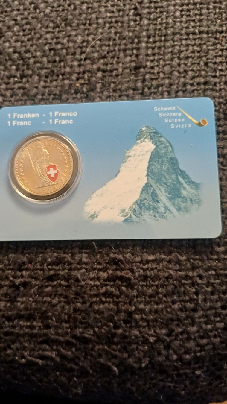 Tutti le monete: Coincard 1fr 24kt teivergoldet – Usato da Bex venduto da renebaar