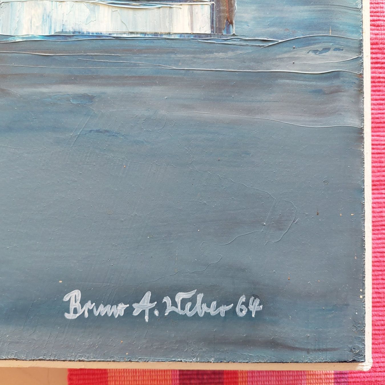 Gemälde: grosses Oelbild von Bruno A.Weber. 1964 – Gebraucht aus Bollingen von Jan07 5