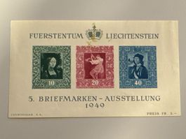 1949, 5. Liechtensteinische Briefmarkenausstellung
