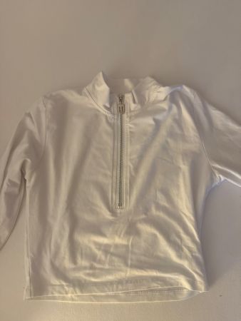 Weisses Top mit Reisverschluss