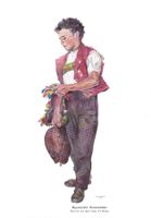 Carl Liner, Appenzell, Sennenbube, 1902 - Farbdruck, 29x21cm
