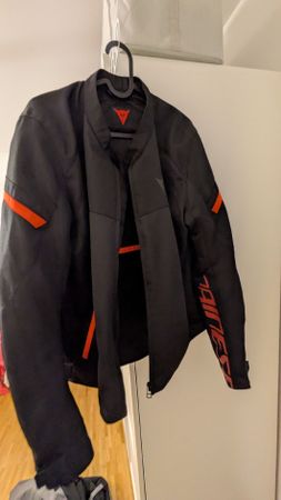 Dainese Motorradjacke Schwarz Orange Grösse 52