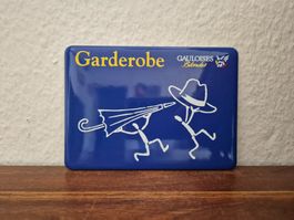 Emailschild Gauloises Garderobe Logo Emaille Schild Reklame