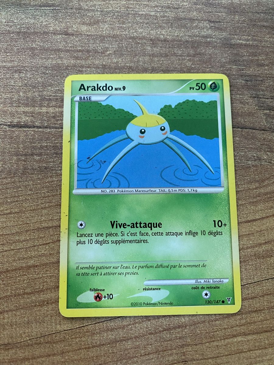 Pokémon Carte collezionabili: Carte Pokémon Arakdo Base 2010 130/147 – Usato da Rossemaison venduto da Carduelis