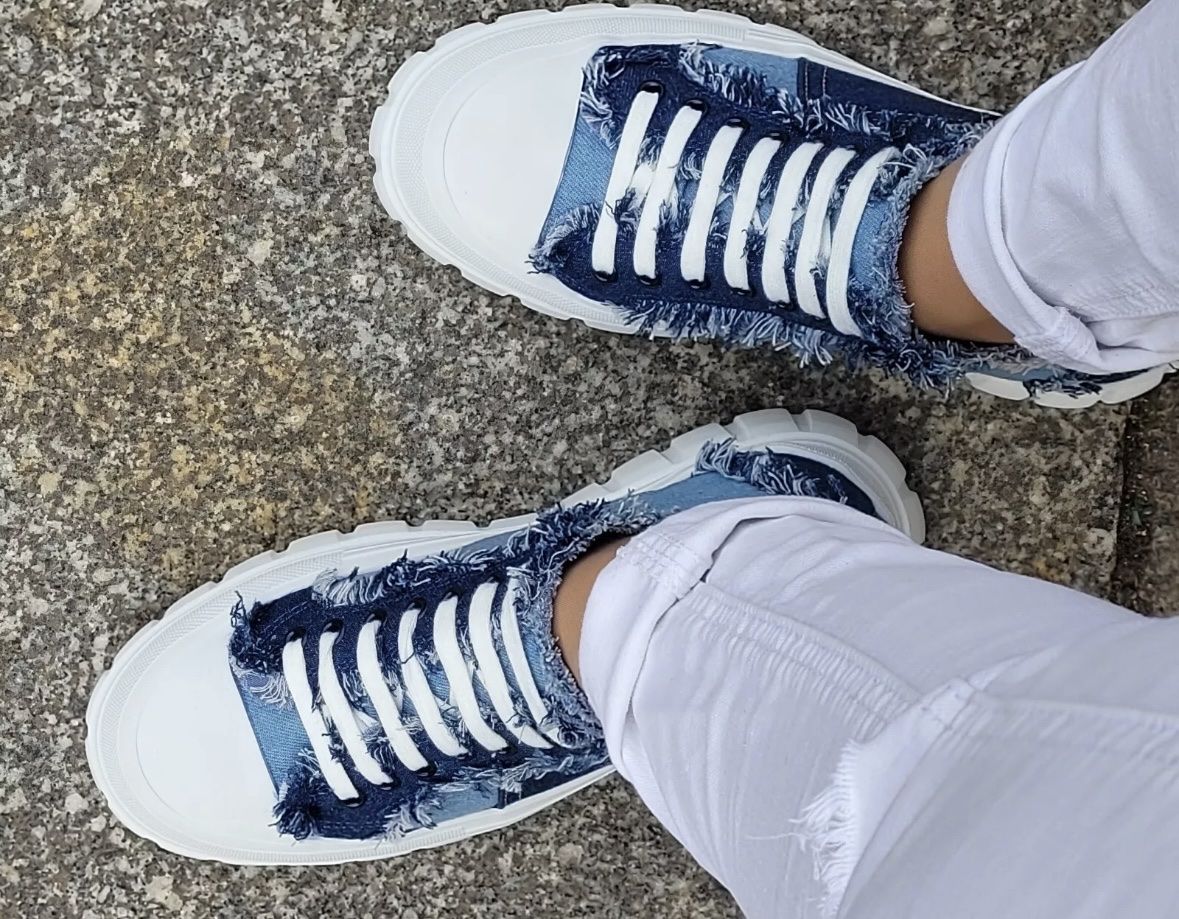 Scarpe da uomo: Sneaker Cafe Noir Gr.41 eans blau – Nuovo (secondo la descrizione) da Dorf venduto da marfikgnidka 2