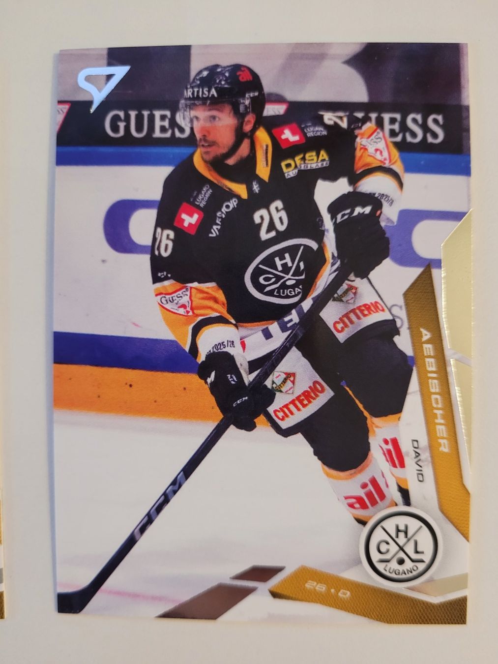Sportzoo Carte collezionabili: 2025/26 HC Lugano David Aebischer base – Usato da Bauma venduto da Yotanke