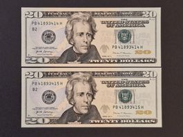 Banknoten USA 20 Dollar
