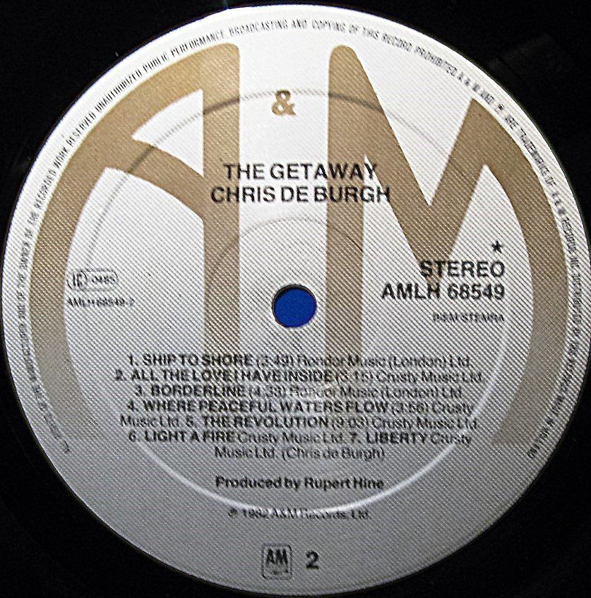 Schallplatten: CHRIS DE BURGH "The Getaway" LP in NEAR MINT – Gebraucht aus Monthey von Pingmub 4